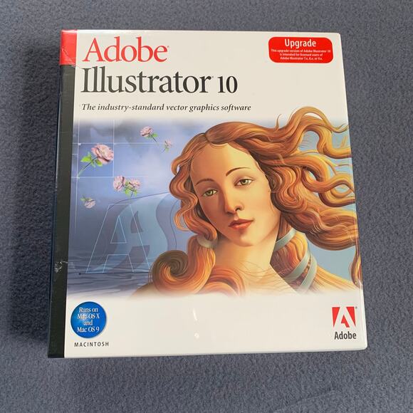 New/Sealed Adobe Illustrator 10 Upgrade Vector Graphic Software MAC - Picture 1 of 5